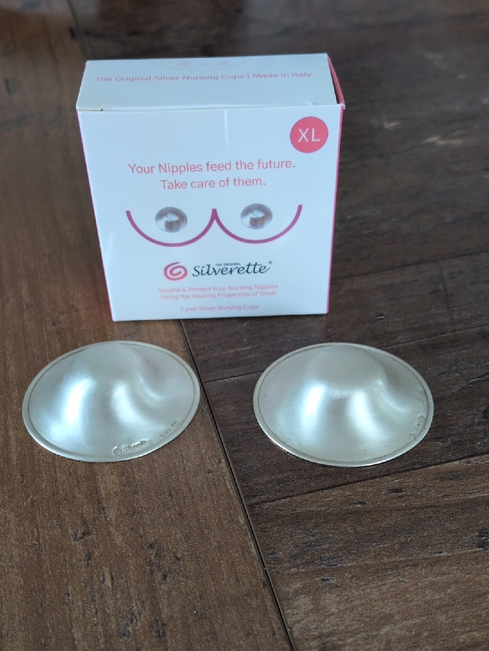 Silverette Silver Nursing Cups XL - 1 Pair